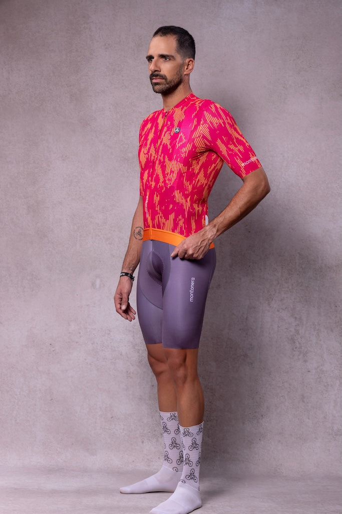 Maillot manga corta rayas